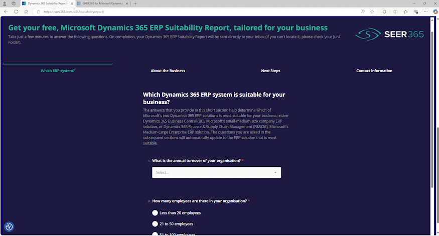 Gyde365 Qualify Questionnaire
